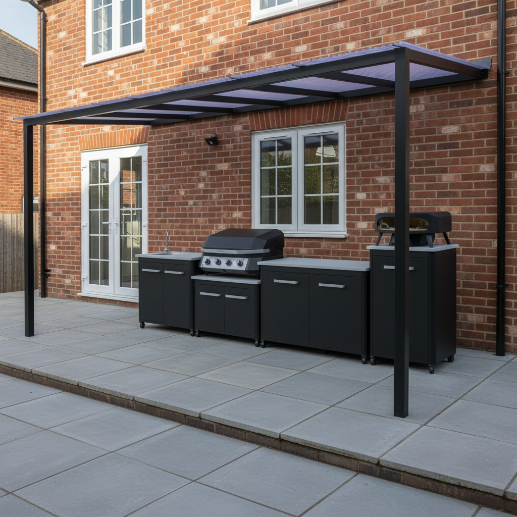 Covered - Lean-To Brick House