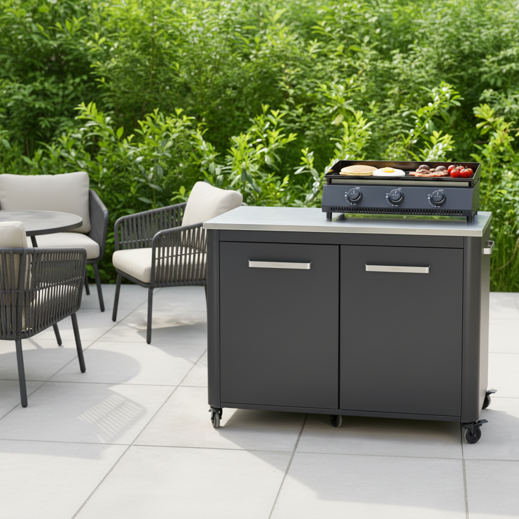 Cozze G-700 Gas Plancha Grill – Compact Outdoor Tabletop BBQ