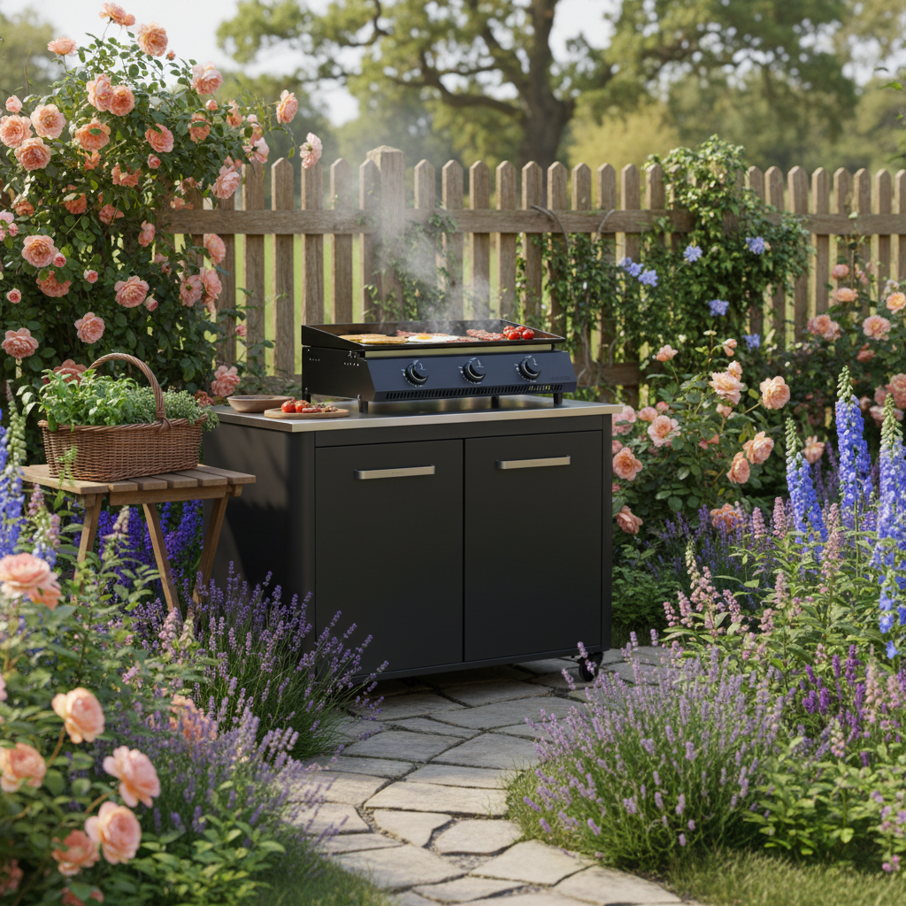 Cozze G-700 Gas Plancha Grill – Compact Outdoor Tabletop BBQ