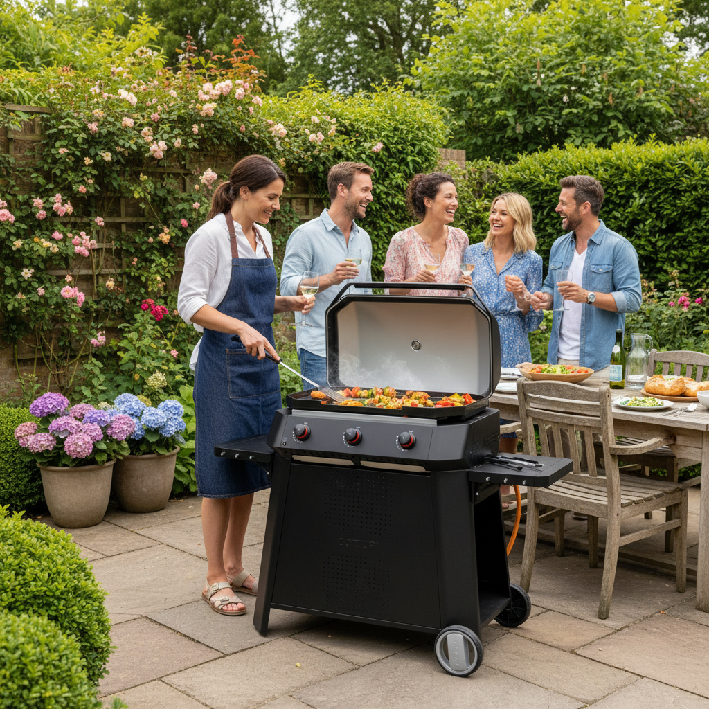 Cozze G-800 Gas Plancha Grill with 3 Burners – Outdoor Cooking