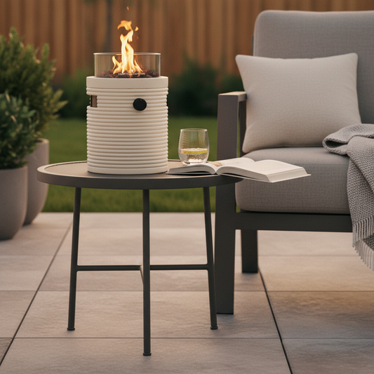 Happy Cocooning, Lumi Groove, Gas Tabletop Burner  Composite - Oyster beige