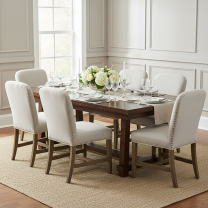 Cobham Grey Dining Chair | Weathered Oak & Upholstered Dining Seat