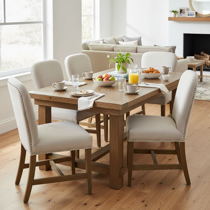 Cobham Grey Dining Chair | Weathered Oak & Upholstered Dining Seat