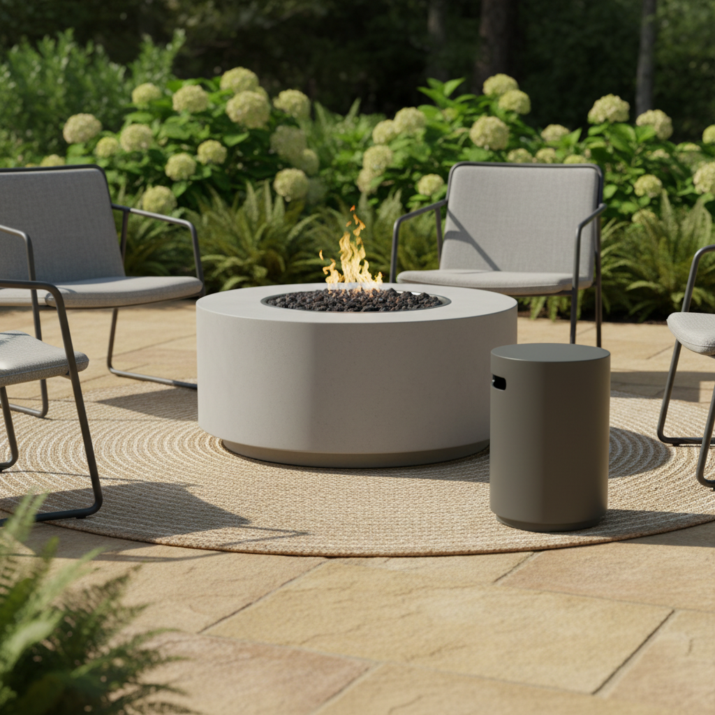 Happy Cocooning, Round Gas Bottle Enclosure, Composite - Anthracite
