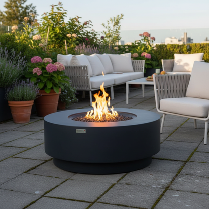 Elementi Plus, Nimes, Fire Table, Dark Grey, Concrete Outdoor