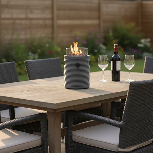 Happy Cocooning, Lumi Groove, Gas Table Burner,  Composite - Smokey Anthracite
