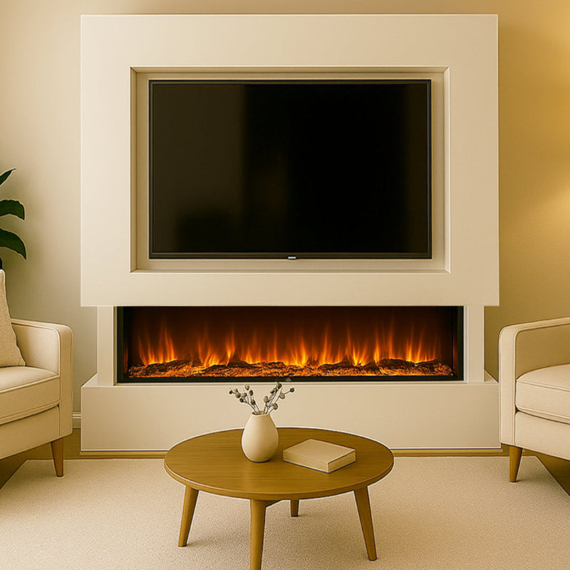 Hestia 1562 Electric Fire with Denver Media Wall Suite