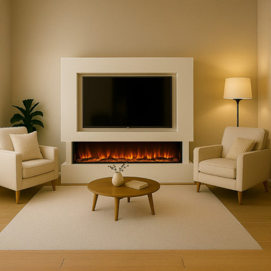 Hestia 1562 Electric Fire with Denver Media Wall Suite