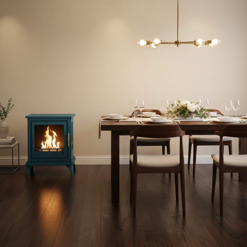 ScandiFlames Nashville Bioethanol Indoor Stove - Blue Bayou