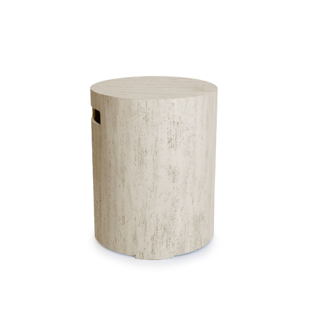 Happy Cocooning, Round Gas Bottle Enclosure, Composite - Travertine