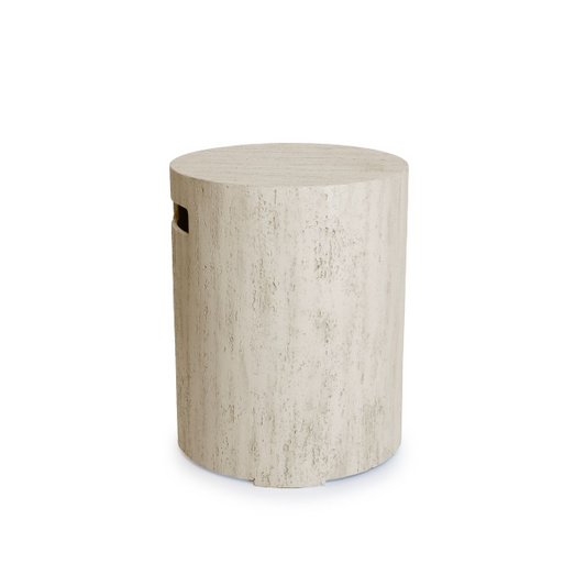 Happy Cocooning, Round Gas Bottle Enclosure, Composite - Travertine