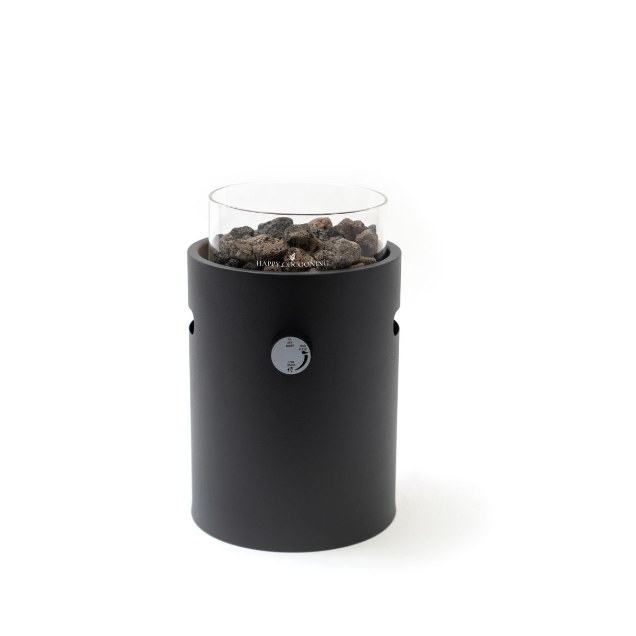 Lumi Steel Outdoor Table Burner with Adjustable Flame - Black