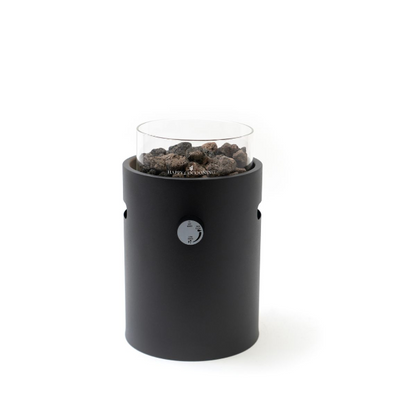 Lumi Steel Outdoor Table Burner with Adjustable Flame - Black