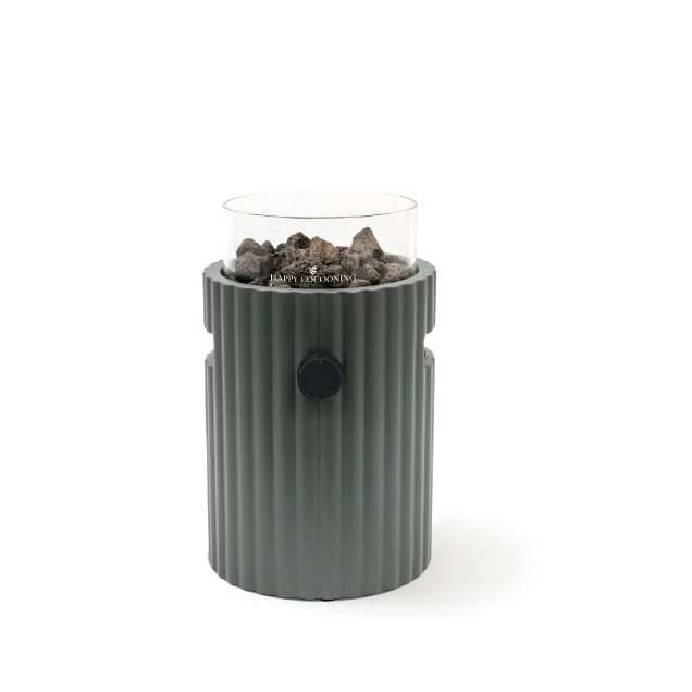 Happy Cocooning, Lumi Rib, Gas Table Burner,  Composite - Smokey Anthracite