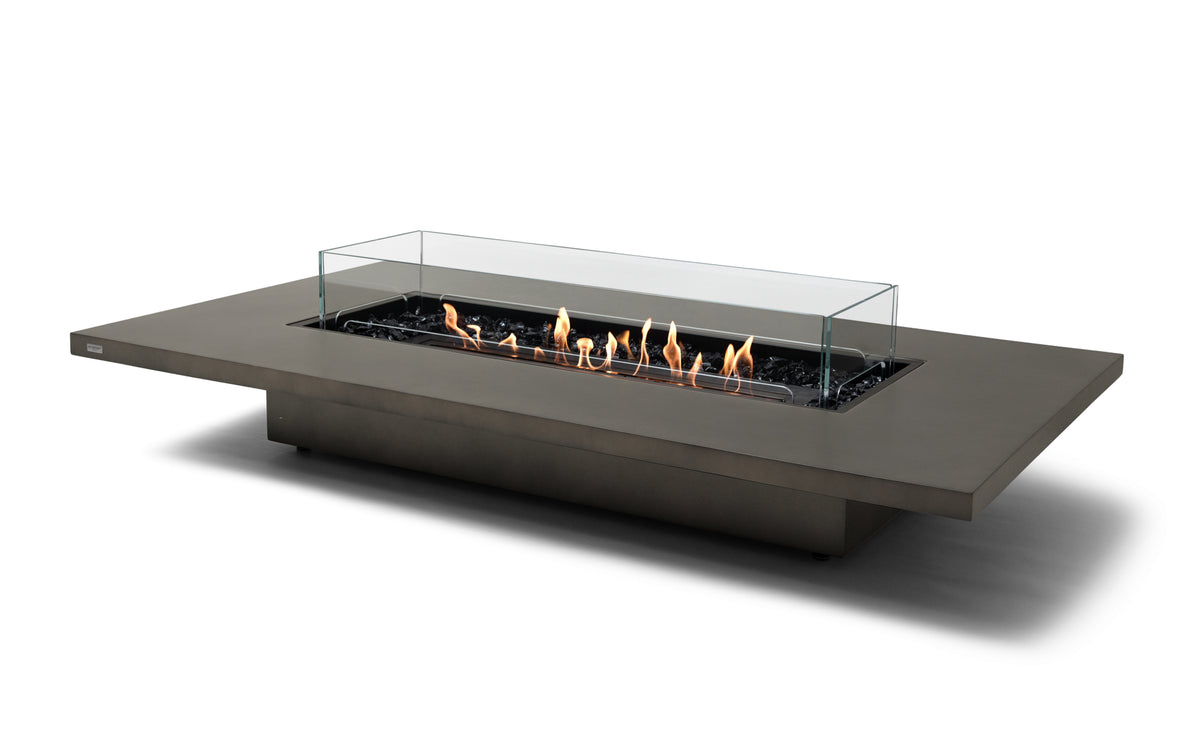 EcoSmart Daiquiri 70VL Fire Pit Table with Dual Function Design | Bioethanol Flame & Gas Burner Options