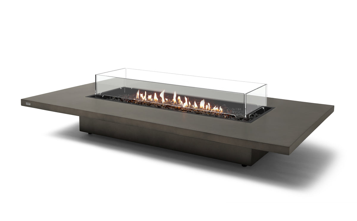 EcoSmart Daiquiri 70VL Fire Pit Table with Dual Function Design | Bioethanol Flame & Gas Burner Options
