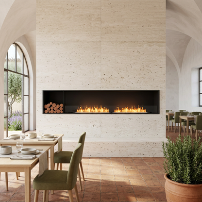 EcoSmart Fire Flex 104SS.BXL Wide Bioethanol Fireplace with Dual XL900