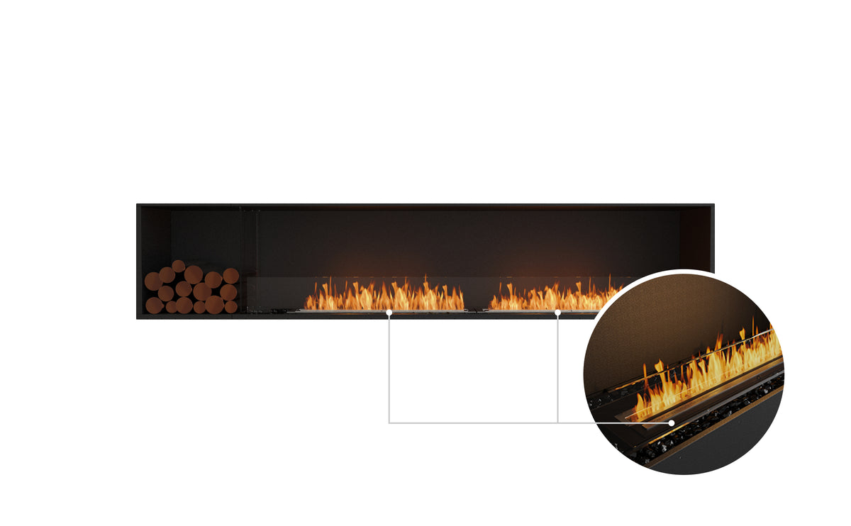 EcoSmart Fire Flex 104SS.BXL Wide Bioethanol Fireplace with Dual XL900