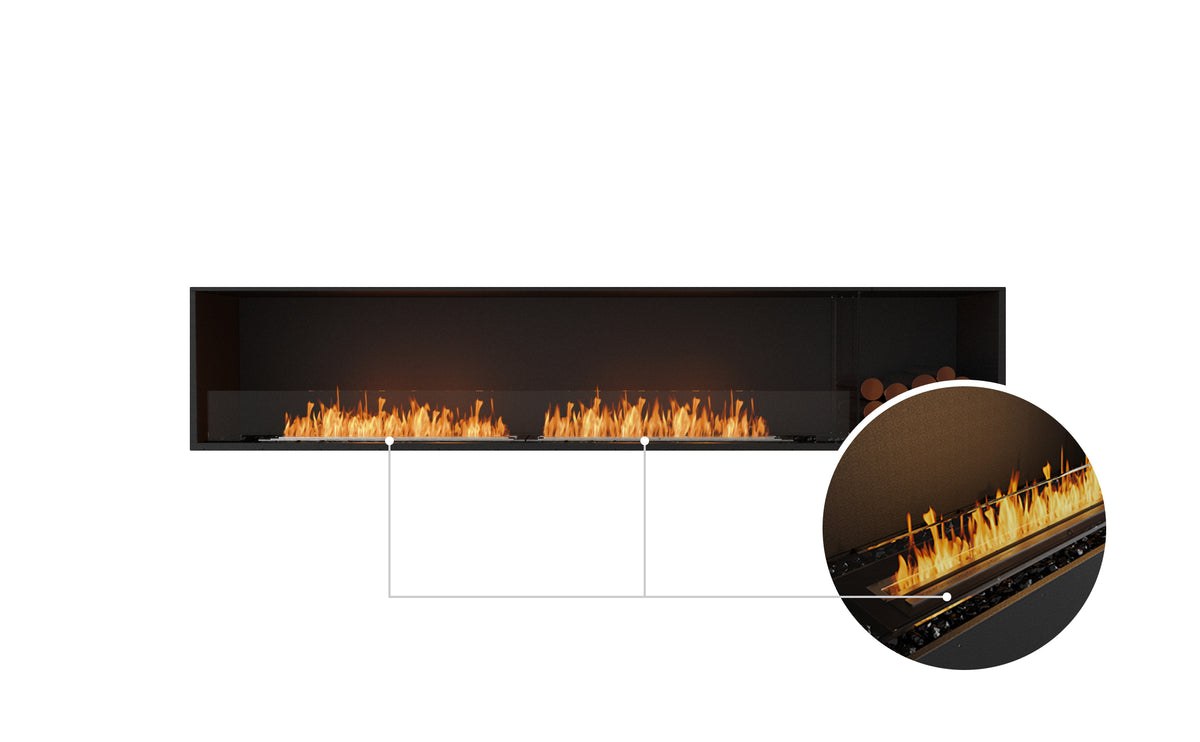 EcoSmart Fire Flex 104SS.BXR Wide Bioethanol Fireplace with Dual XL900