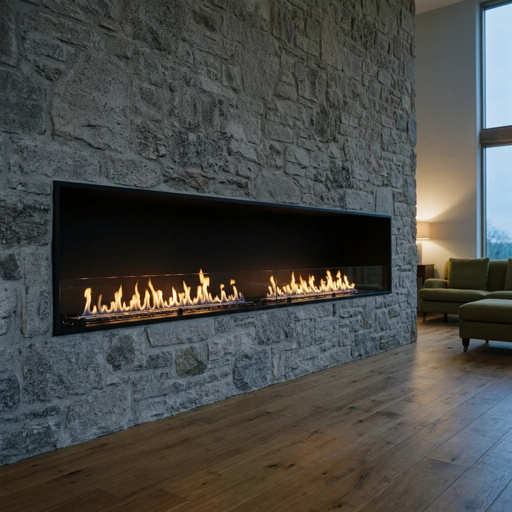 EcoSmart Fire Flex 104SS Extra Wide Bioethanol Fireplace with Dual XL1200