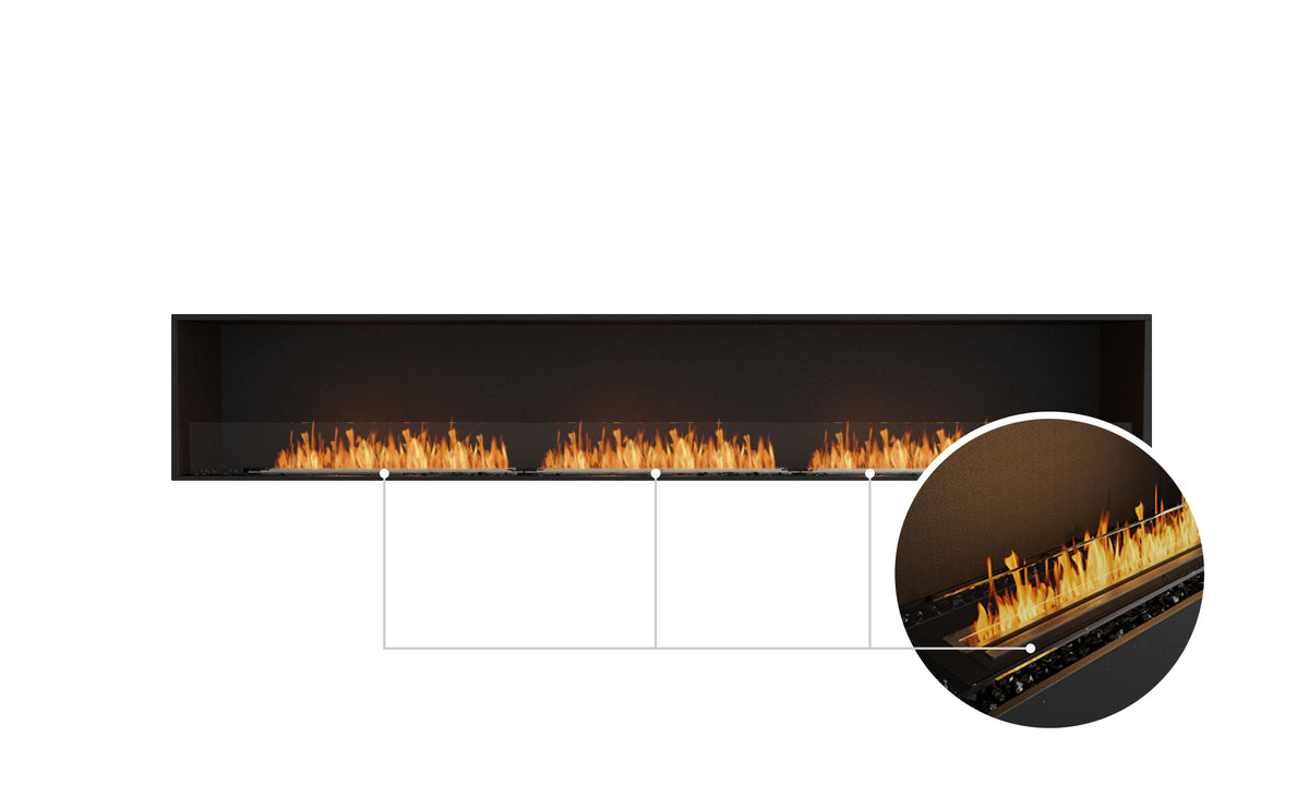 EcoSmart Fire Flex 122SS 3.3m Wide Bioethanol Fireplace Insert