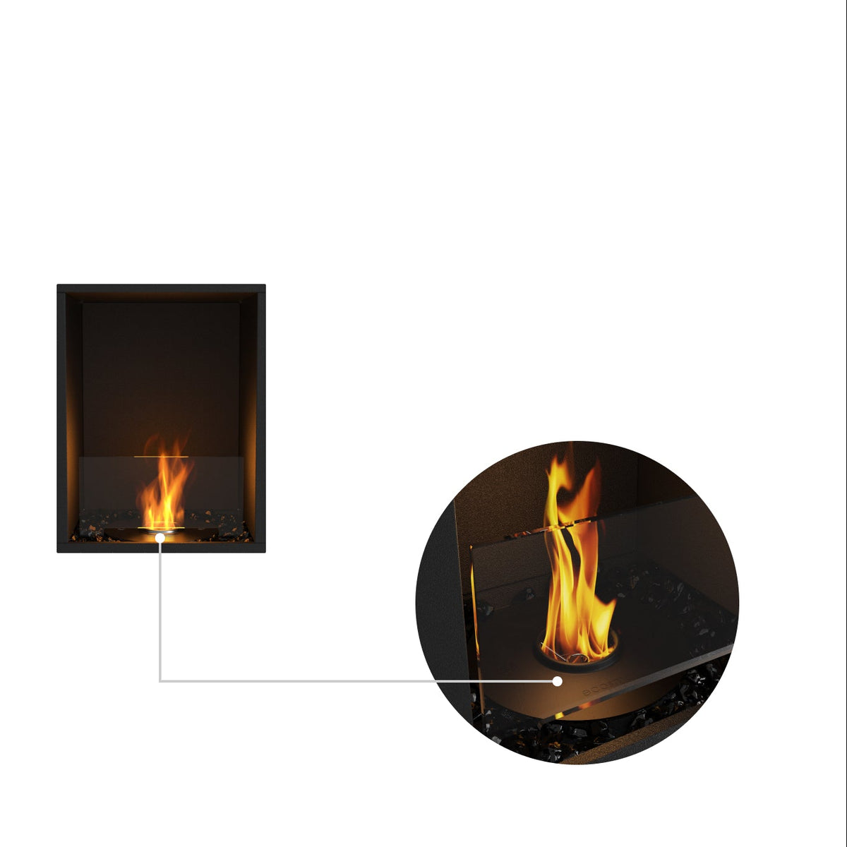 EcoSmart Fire Flex 18 Single Sided Bioethanol Fireplace Insert