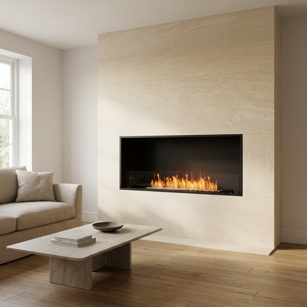 EcoSmart Fire Flex 50SS installed in a contemporary living room