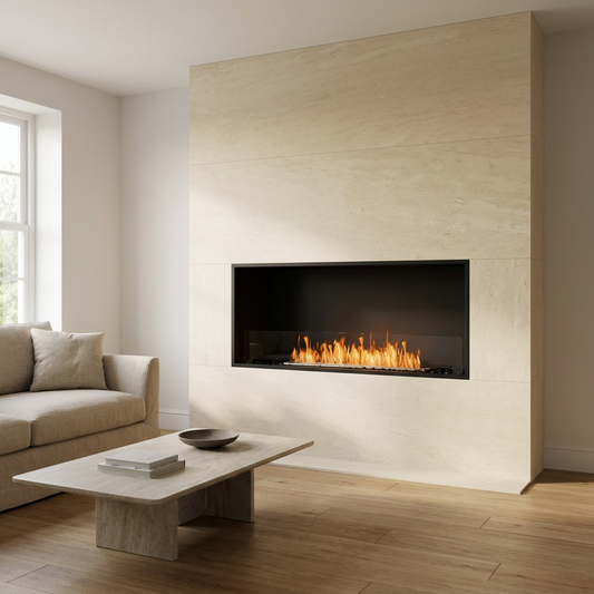 EcoSmart Fire Flex 50SS installed in a contemporary living room