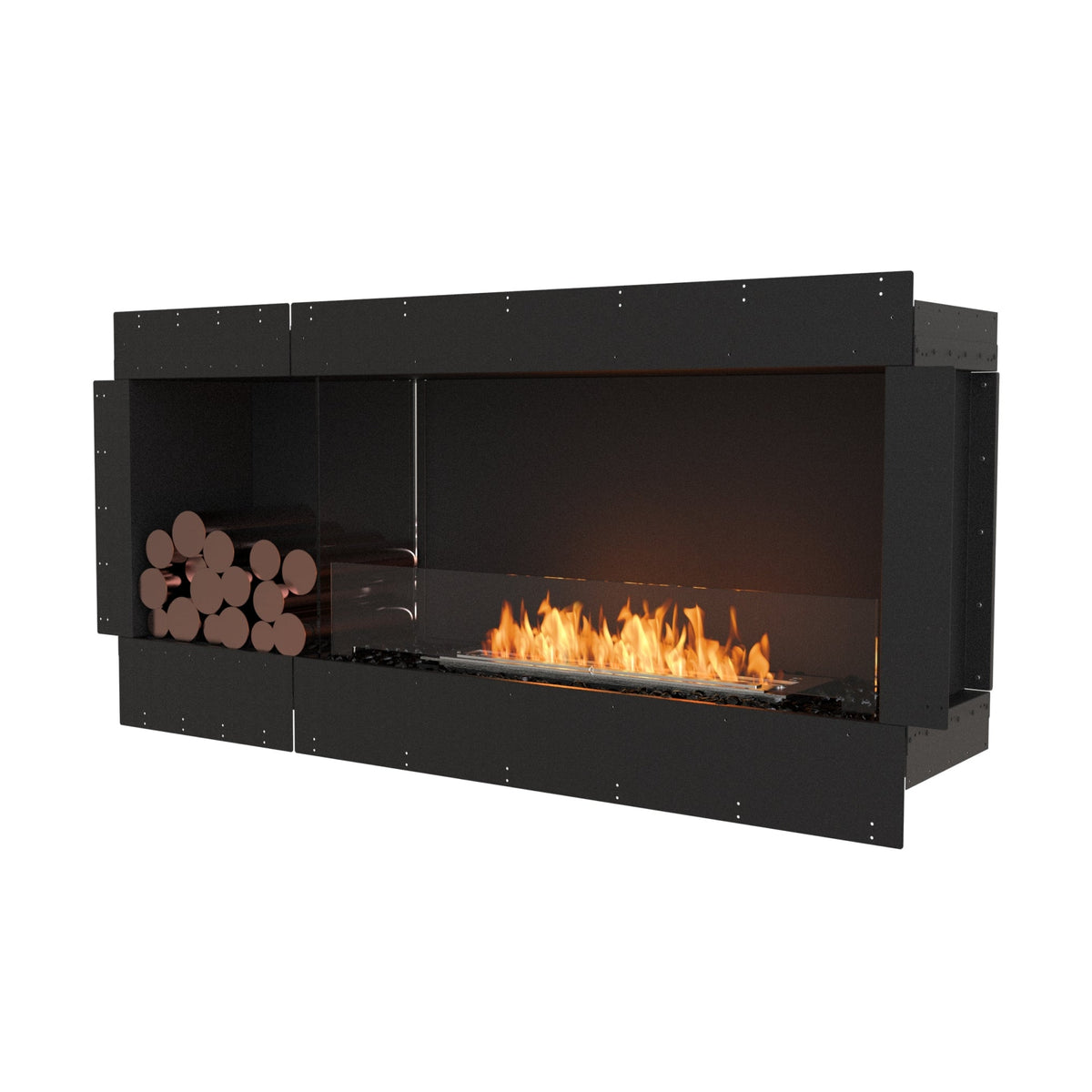 EcoSmart Fire Flex 60SS.BXL Wide Bioethanol Fireplace Insert with XL700 Burner