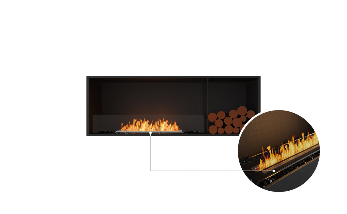 EcoSmart Fire Flex 60SS.BXR Wide Bioethanol Fireplace Insert with XL700 Burner
