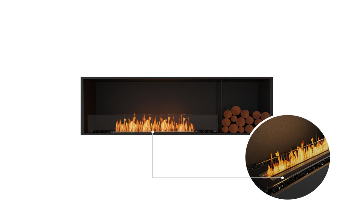 EcoSmart Fire Flex 68SS.BXR Wide Bioethanol Fireplace with XL900 Burner