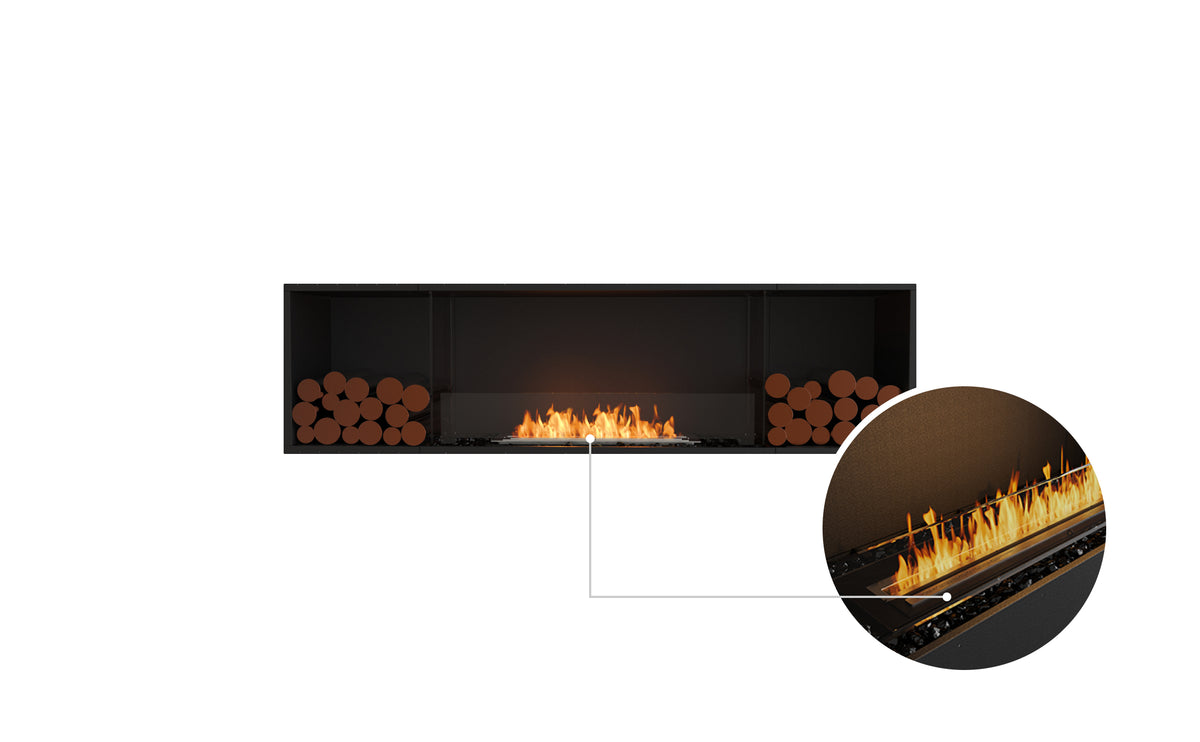 EcoSmart Fire Flex 78SS.BX2 Wide Bioethanol Fireplace with XL700 Burner