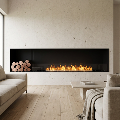 EcoSmart Fire Flex 86SS.BXL Bioethanol Fireplace with XL1200 Burner