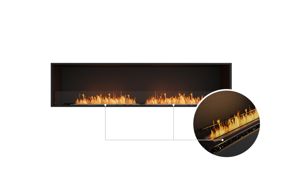 EcoSmart Fire Flex 86SS Wide Bioethanol Fireplace with Dual XL900 Burners