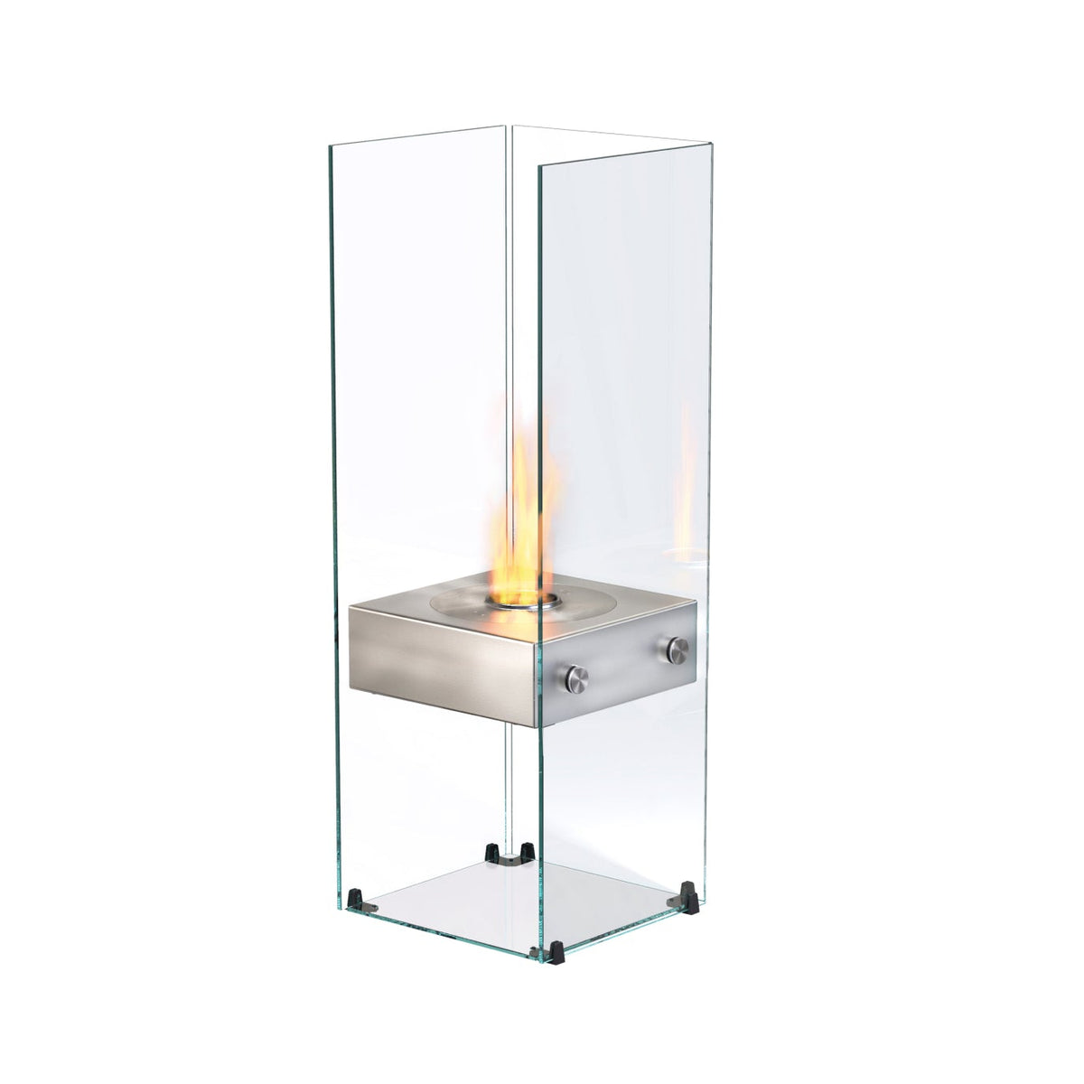 EcoSmart Fire Ghost Freestanding Bioethanol Fireplace with Glass