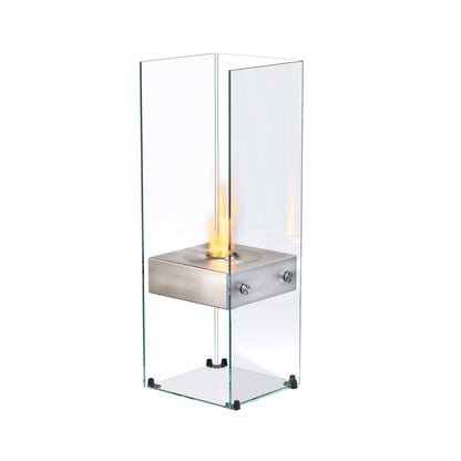 EcoSmart Fire Ghost Freestanding Bioethanol Fireplace with Glass