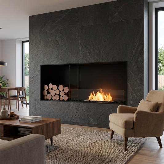 EcoSmart Fire Flex 50SS.BXL Wide Bioethanol Fireplace Insert with XL500 Burner
