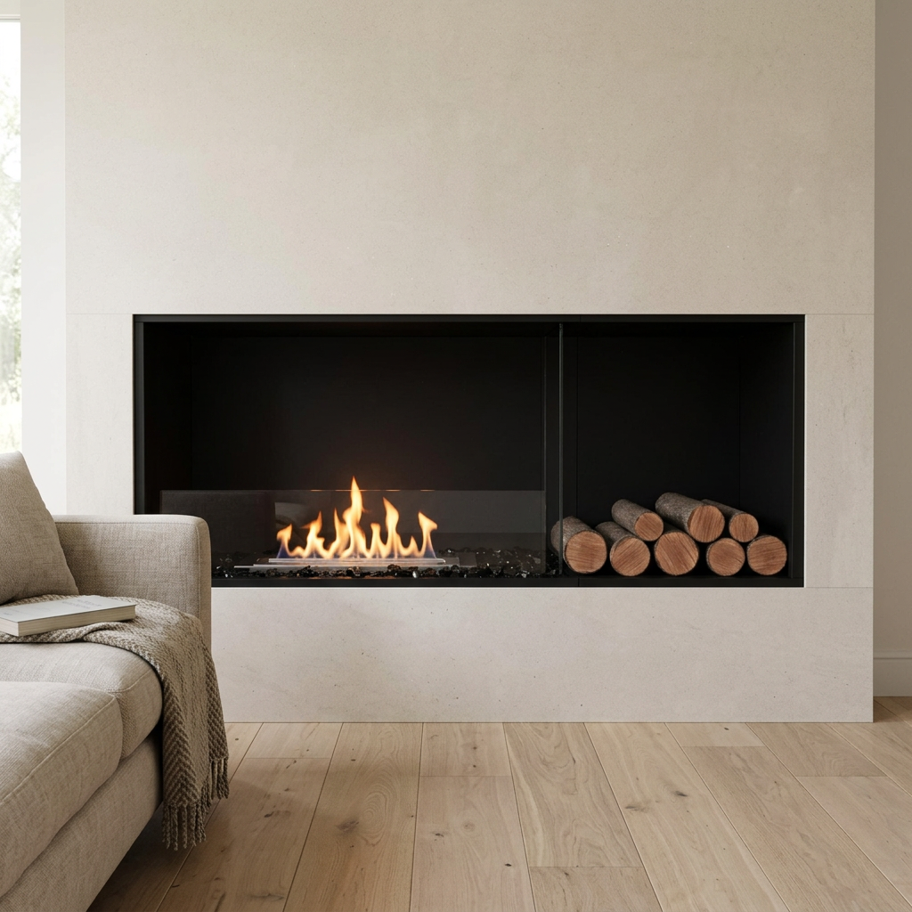 EcoSmart Fire Flex 50SS.BXR Wide Bioethanol Fireplace Insert with XL500 Burner