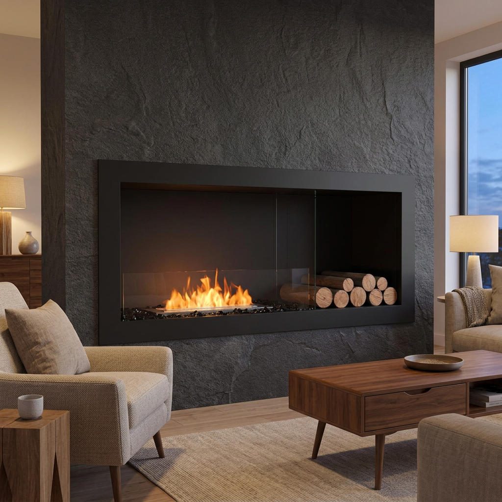 EcoSmart Fire Flex 50SS.BXR Wide Bioethanol Fireplace Insert with XL500 Burner