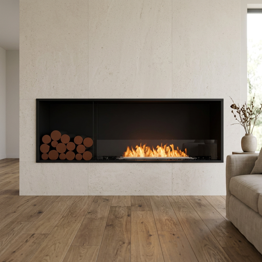 EcoSmart Fire Flex 60SS.BXL Wide Bioethanol Fireplace Insert with XL700 Burner