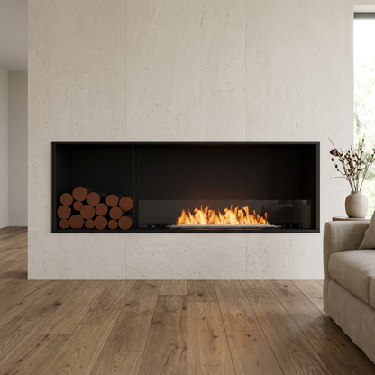 EcoSmart Fire Flex 60SS.BXL Wide Bioethanol Fireplace Insert with XL700 Burner