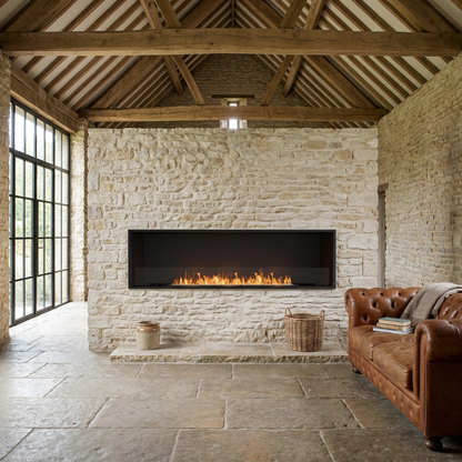 EcoSmart Fire Flex 68 Wide Bioethanol Fireplace Insert with XL1200 Burner