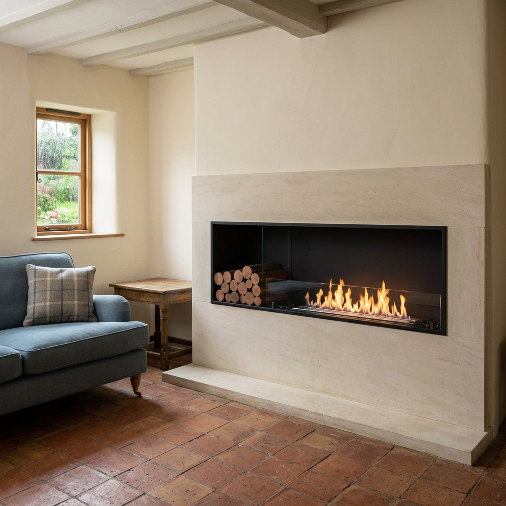 EcoSmart Fire Flex 68SS.BXL Wide Bioethanol Fireplace with XL900 Burner