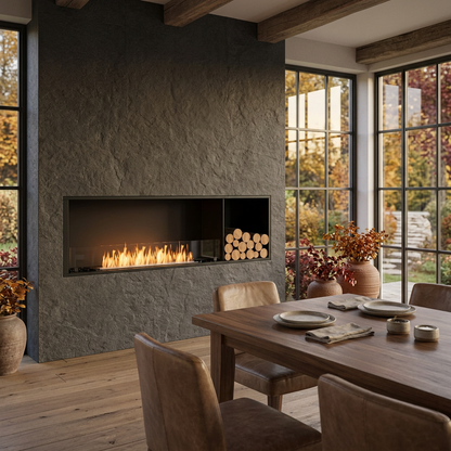 EcoSmart Fire Flex 68SS.BXR Wide Bioethanol Fireplace with XL900 Burner