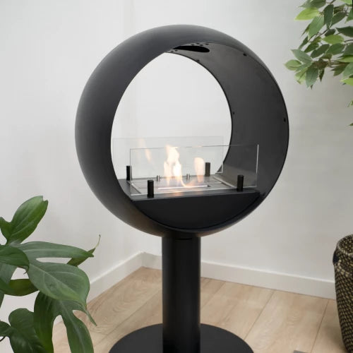 Edmonton 2-Sided Freestanding Bioethanol Fireplace