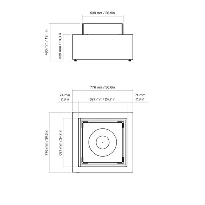 Base 30 Fire Pit Table by EcoSmart Fire | Coffee Table & Fire Pit