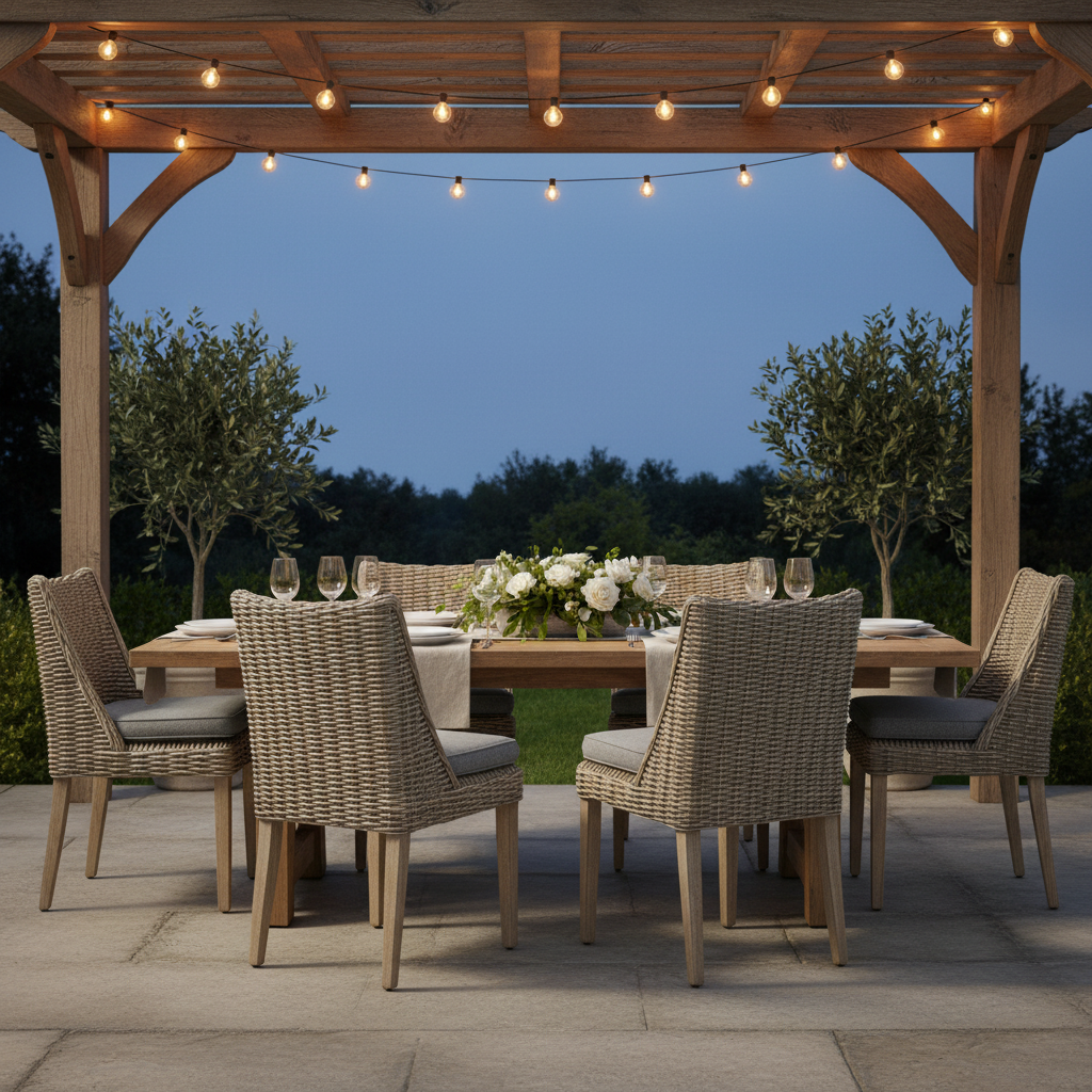 Amalfi Collection Outdoor Round Dining Chair