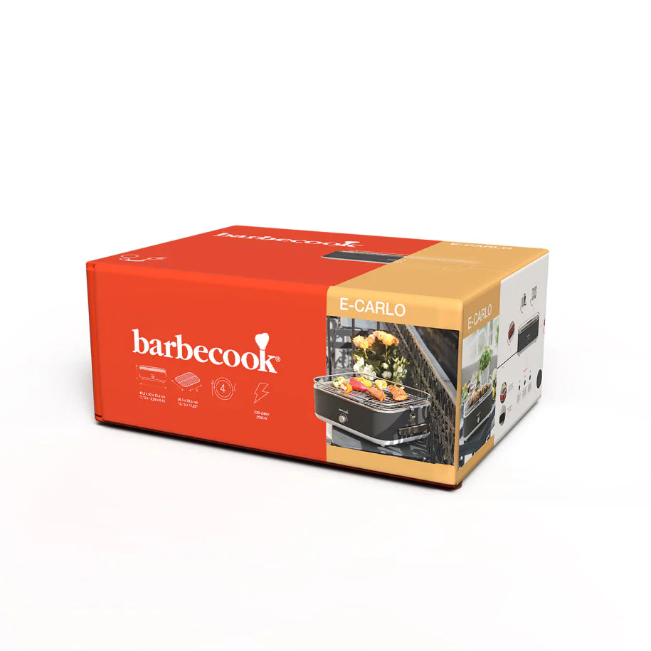 E-Carlo Barbecook Midnight Grey Electric BBQ – Compact Balcony Grill