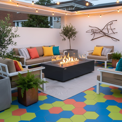 Elementi Cape Town Fire Table | Slate Black Outdoor Gas Fire Pit