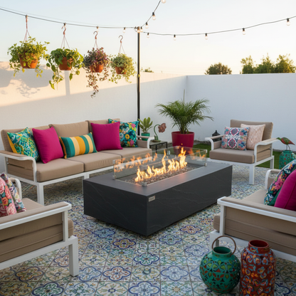 Elementi Cape Town Fire Table | Slate Black Outdoor Gas Fire Pit